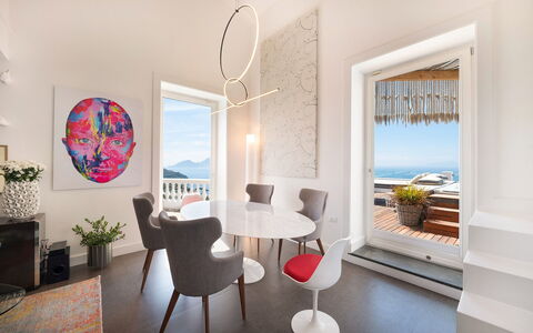 Casa Mariavittoria: Mobilia, Interior Design, Pavimentazione, Tavolo, Pavimento, Sedia, Camera, Soffitto, Mare, Casa