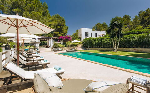 Villa Gold: Piscina, Ricorrere, Giardino, Estate, Eco Hotel, Hacienda, Villa, Landscaping, Dimora, Shade