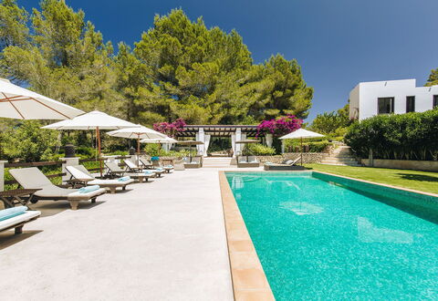 Villa Gold: Piscina, Ricorrere, Giardino, Estate, Eco Hotel, Landscaping, Villa, Hacienda, Shade, Dimora