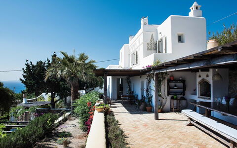 Villa Oasis: Vaso Di Fiori, Balcone, Pianta Della Casa, Sedia, Ricorrere, Villa, Eco Hotel, Hacienda, Mobili Da Esterno