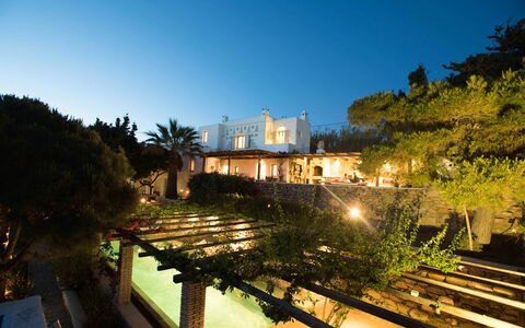 Villa Oasis: Notte, Paesaggio Di Illuminazione, Ricorrere, Giardino, Hacienda, Estate, Eco Hotel, Landscaping, Villa
