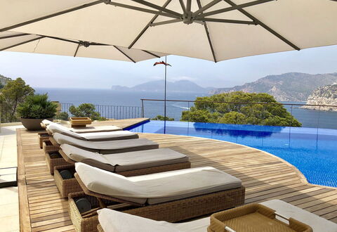 Villa Serrano: Mobilia, Ombrello, Mobili Da Esterno, Piscina, Lettino, Sedia, Ricorrere, Shade, Tavolo Esterno, Terrazza