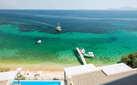 Villa Eftychia: Mare, Costa, Piscina, Costiera E Morfologie Oceanic, Ricorrere, Oceano, Riva, Spiaggia, Tropici, Caraibico