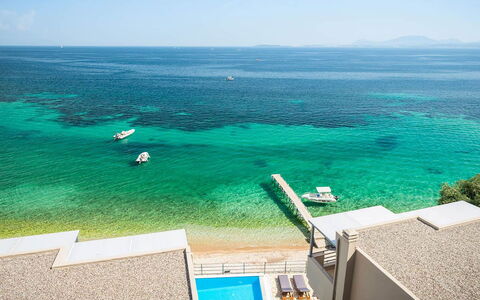 Villa Eftychia: Blu, Mare, Costiera E Morfologie Oceanic, Piscina, Ricorrere, Costa, Oceano, Spiaggia, Tropici, Riva