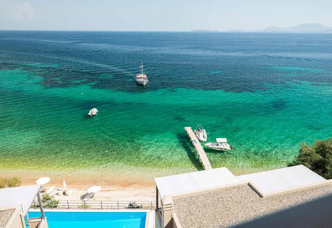 Villa Eftychia: Mare, Costa, Piscina, Costiera E Morfologie Oceanic, Ricorrere, Oceano, Riva, Spiaggia, Tropici, Caraibico