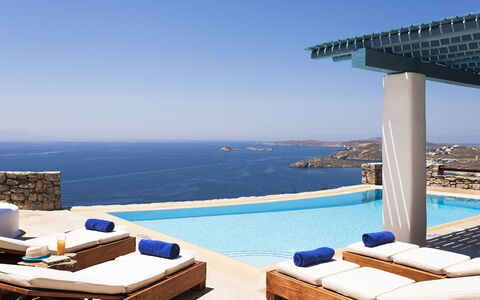 Villa Elpida: Blu, Piscina, Ricorrere, Mobili Da Esterno, Mare, Villa, Eco Hotel, Lettino, Shade, Hotel