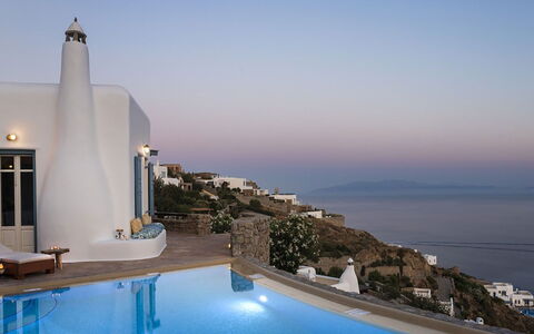 Villa Elpida: Blu, Piscina, Ricorrere, Hotel, Villa, Attico, Soggiorno