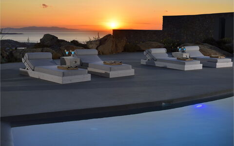 Villa Stardust: Mobilia, Mobili Da Esterno, Mare, Crepuscolo, Oceano, Costa, Sera, Lettino, Shade