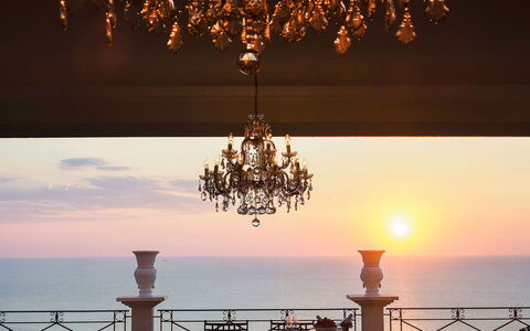 Blue Star Villa: Orizzonte, Mare, Crepuscolo, Sera, Oceano, Tramonto, Afterglow, Alba, Red Sky Alla Mattina