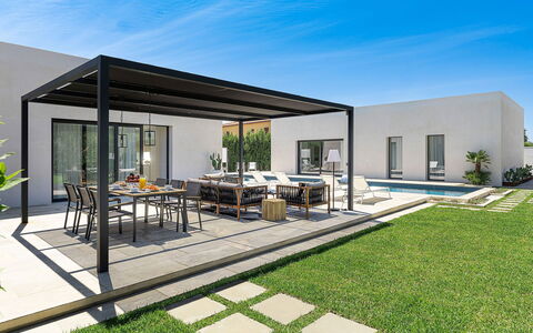 Villa la Isla: Giardino, Struttura Esterna, Terrazza, Landscaping, Pergola, Shade, Cortile, Mobili Da Esterno, Design, Cortile