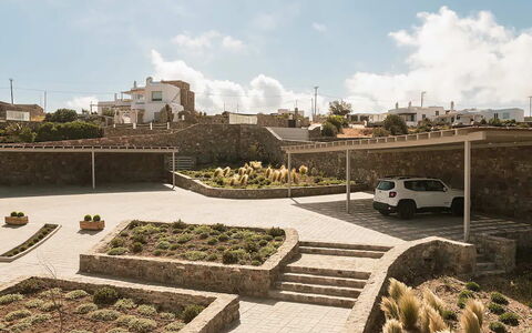 Villa Psiche: Giardino, Landscaping, Muro ​​Di Pietra, Flagstone, Le Scale, Passerella