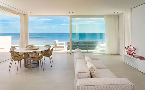 Villa Confini: Mare, Pavimento, Costiera E Morfologie Oceanic, Mobilia, Oceano, Costa, Spiaggia, Riva, Shade, Materiali Naturali
