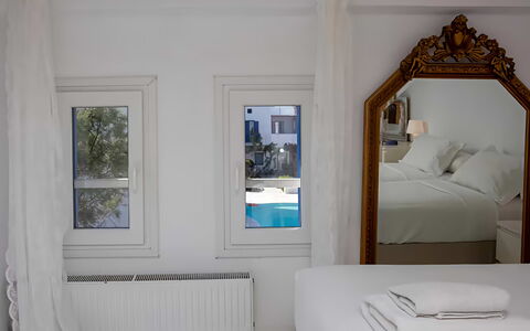 Mykonos Pool House 8: Appartamento, Hotel, Camera Da Letto, Balcone, Bedding, Villa