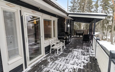 Villa Kökköharju: Legna, Inverno, Deck, Congelamento, Latifoglie, Neve, Plank, Legname, Illuminazione Diurna, Raccordo