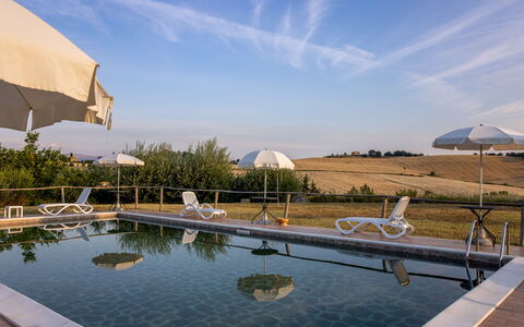 Il Giuncheto, Pool, Amazing View, Umbrian Countrys: Piscina, Mobili Da Esterno, Lettino, Ombrello