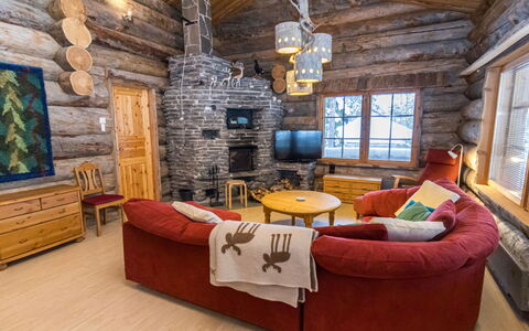 Rukastuga: Legna, Soffitto, Mobilia, Interior Design, Casa, Villetta, Camera, Log Cabin, Soggiorno, Color Legno