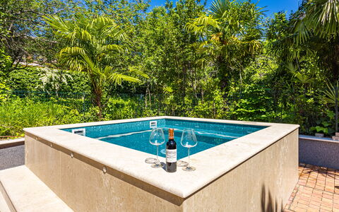 Apartment Nia Opatjia: Piscina, Materiale Composito, Tempo Libero, Giochi D'Acqua, Materiali Naturali, Piastrella, Ricorrere, Landscaping, Design