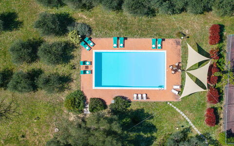 Il Leccio, Vinci, Private Pool and Tennis: Piscina, Ricorrere, Tempo Libero, Eco Hotel, Estate, Shade, Landscaping, Hacienda, Mobili Da Esterno, Prato