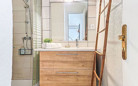 Les Roses: Pavimentazione, Pavimento, Interior Design, Idraulico Fixture, Mobiletto Del Bagno, Camera, Bagno, Specchio, Idraulico, Piastrella