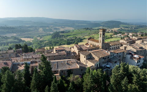 Maison Badia a Passignano: Paesaggio, Zona Residenziale, Insediamento Umano, Sobborgo, Villaggio, Guglia, Visione Globale, Fotografia Aerea, Paesino Di Montagna