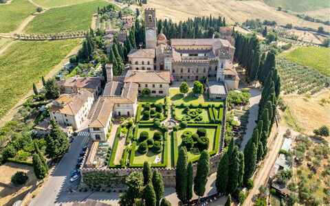 Maison Badia a Passignano: Giardino, Visione Globale, Estate, Hedge, Dimora, Prato, Cortile, Landscaping, Castello, Cortile