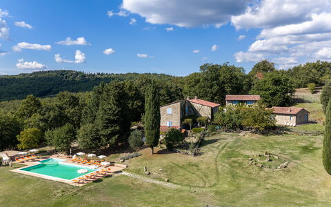 Casa Stella Serena, Casole D'Elsa, Pool: Albero, Paesaggio, Pascolo, Plain, Lotto, Area Rurale, Estate, Prato, Villetta, Prato