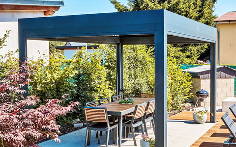 Bukanda: Mobilia, Mobili Da Esterno, Giardino, Shade, Padiglione, Gazebo, Struttura Esterna, Terrazza, Vaso Di Fiori, Pergola