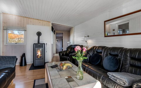 Nisse - 300M from the Sea: Mobilia, Legna, Interior Design, Pavimentazione, Pavimento, Sedia, Camera, Soffitto, Soggiorno, Appartamento