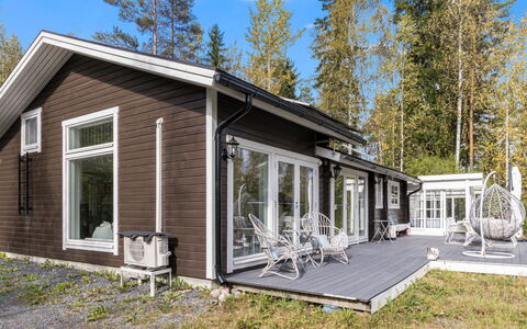 Teurajärven Helmi: Casa, Casa, Raccordo, Villetta, Tetto, Portico, Estate, Woodland, Edifici Giardino, Inverno