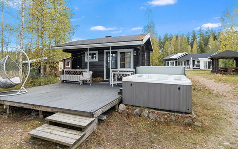 Teurajärven Helmi: Casa, Villetta, Casa, Log Cabin, Deck, Edifici Giardino, Raccordo, Portico, Cortile