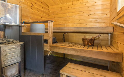 Sevettijärventie 8753: Legna, Neve, Inverno, Villetta, Congelamento, Casa, Log Cabin, Larice, Raccordo