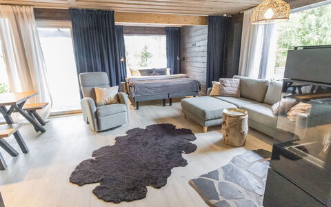 Lapland Hygge B: Legna, Mobilia, Pavimentazione, Interior Design, Pavimento, Camera, Soggiorno, Casa, Divano, Latifoglie