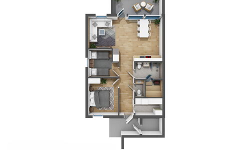 Saariselän Aavahelmi C: Interior Design, Pavimento, Appartamento, Latifoglie, Pavimento In Legno, Color Legno, Design, Illuminazione Diurna, Porta A Casa, Soggiorno
