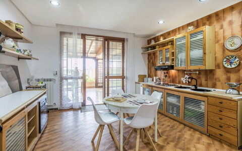 Villa Billona: Mobilia, Interior Design, Pavimentazione, Cucina, Pavimento, Legna, Cabinetry, Soffitto, Camera, Controsoffitto
