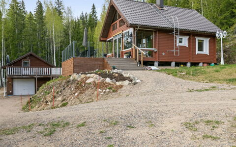 Villa Kaidanjylhä: Legna, Villetta, Casa, Casa, Tetto, Area Rurale, Log Cabin, Raccordo, Larice, Portico