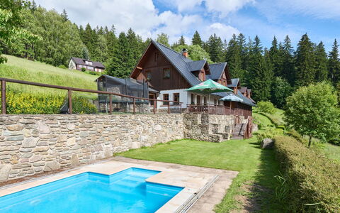 Penzion Exnar: Villetta, Tetto, Estate, Giardino, Agriturismo, Eco Hotel, Landscaping, Cortile, Villa, Prato
