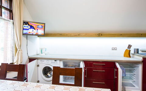Stodola: Interior Design, Pavimentazione, Apparecchio Major, Lavatrice, Pavimento, Soffitto, Mobilia, Illuminazione, Camera, Cucina