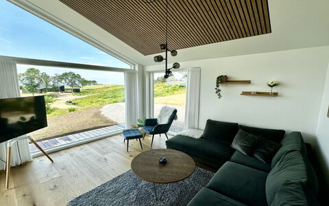 Theodora - 600M from the Sea: Soffitto, Soggiorno, Pavimento In Legno, Latifoglie, Plank, Divano, Attico