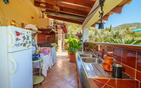 Cas Pobler: Pianta Della Casa, Vaso Di Fiori, Ricorrere, Color Legno, Sedia, Shade, Eco Hotel, Hacienda, Backyard, Balcone