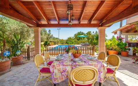 Cas Pobler: Mobilia, Tavolo, Ricorrere, Sedia, Eco Hotel, Giardino, Mobili Da Esterno, Shade, Terrazza, Hacienda