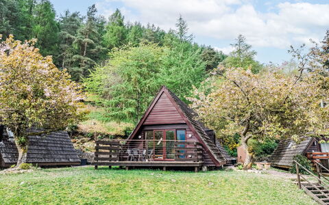 Glengarry Combi: Legna, Villetta, Area Rurale, Log Cabin, Giardino, Capanna, Edifici Giardino, Latifoglie, Cortile, Parco