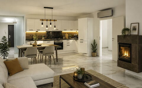 Goldener Turm: Mobilia, Interior Design, Pavimentazione, Divano, Pavimento, Soggiorno, Soffitto, Sedia, Tavolo, Camera