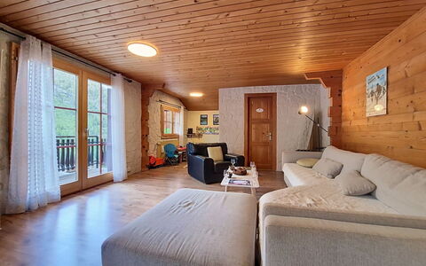 La Patrouille des Glaciers: Mobilia, Interior Design, Pavimentazione, Pavimento, Legna, Soffitto, Camera, Divano, Pavimento In Legno, Soggiorno
