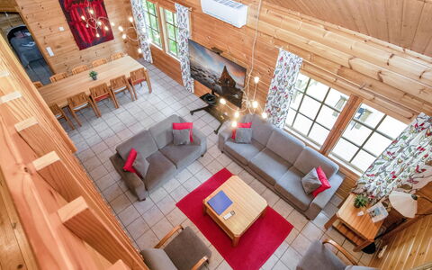 Joutsen: Legna, Interior Design, Pavimento, Villetta, Divano, Casa, Soggiorno, Soffitto, Log Cabin