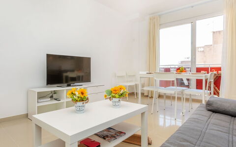Benicarlo Center: Legna, Mobilia, Sedia, Mare, Appartamento, Balcone, Oceano, Shade, Mobili Da Esterno, Color Legno