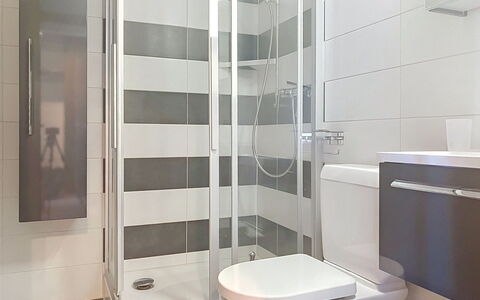 Résidence Croix de Coeur: Bagno, Idraulico Fixture, Pavimentazione, Interior Design, Pavimento, Gabinetto, Toilet Seat, Idraulico, Mobiletto Del Bagno, Specchio