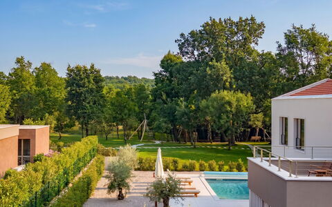 Eora: Arbusto, Giardino, Piscina, Shade, Prato, Estate, Landscaping, Backyard, Cortile, Ricorrere