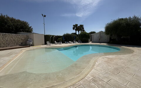 Villa Monaco: Piscina, Materiale Composito, Calcestruzzo, Giochi D'Acqua, Shade, Ricorrere, Landscaping, Piastrella, Flagstone