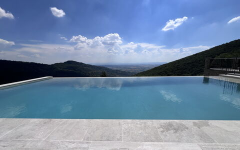 Villa Maddalena alla Guglielmesca: Piscina, Materiale Composito, Catena Montuosa, Flagstone, Piastrella, Cresta