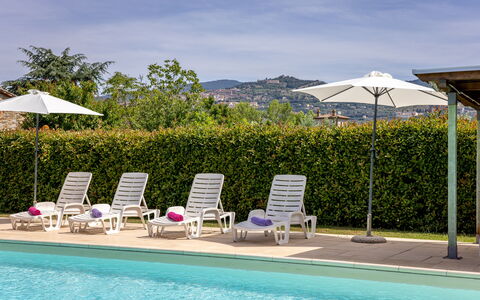 Il Cipresso, Casa Martina, Cortona: Piscina, Ombrello, Mobili Da Esterno, Ricorrere, Shade, Sedia, Tavolo Esterno, Lettino, Eco Hotel, Landscaping